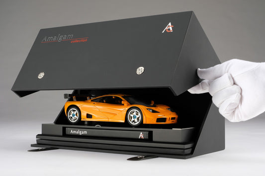 Amalgam 1/18 McLaren F1LM yellow simulation car model birthday gift ornament